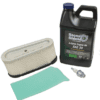 A kit includes a filter, oil and grease.