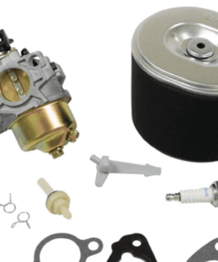 A carburetor and parts for an engine.