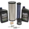 A set of service parts for the engine.