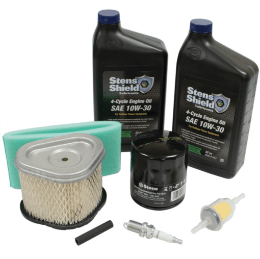 A set of service parts for the briggs and stratton engine.