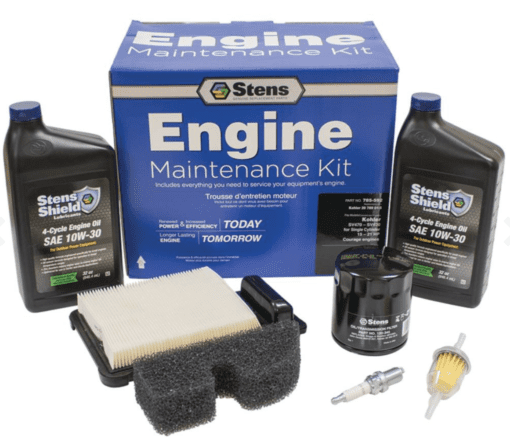 A kit with some engine oil and filters