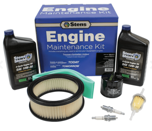 A kit with some engine oil and filters