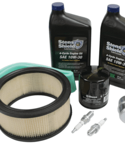 A kit that includes some oil, air filter and grease.