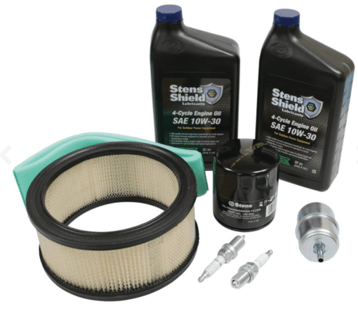 A kit that includes some oil, air filter and grease.