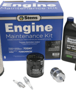 A kit with some engine oil and filters