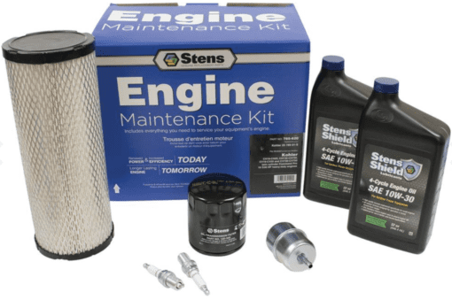 A kit with some engine oil and filters