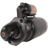 A black starter motor is shown with the cap removed.